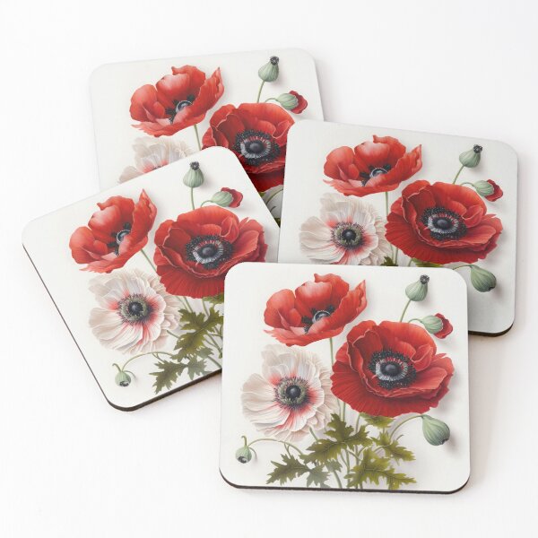 Item preview, Red Anemone Flowers  designed and sold by Vanover Designs.