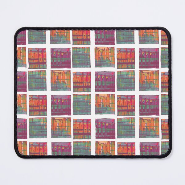 Item preview,  Liminal Space in Orange, Bordeaux and Sapphire Blue through 4 windows designed and sold by BlackArtichoke.