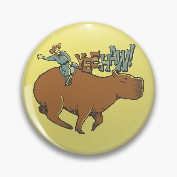 Item preview, Capybara Cowboy Yee Haw Yellow by Tobe Fonseca designed and sold by Tobe Fonseca®.