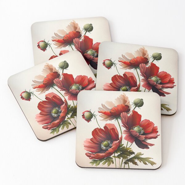 Item preview, Red Anemone Flowers  designed and sold by Vanover Designs.