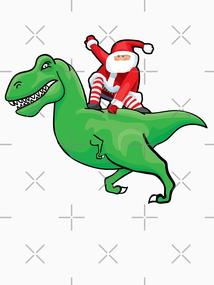 dinosaur santa shirt