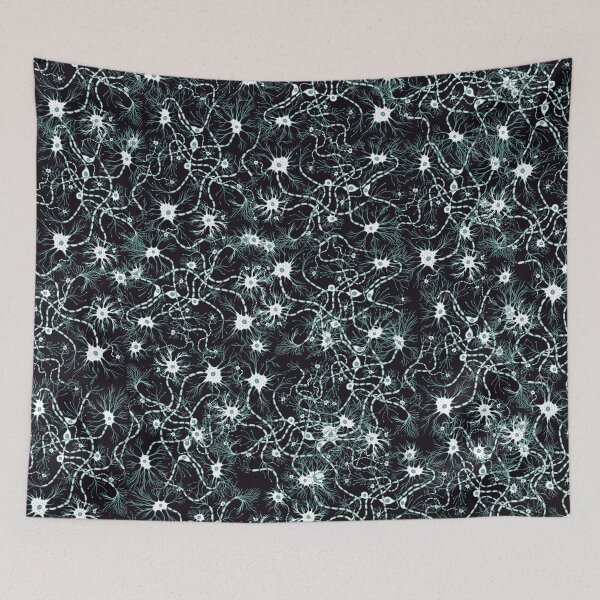 Item preview, Black and White Neurons Pattern designed and sold by vividbiology.