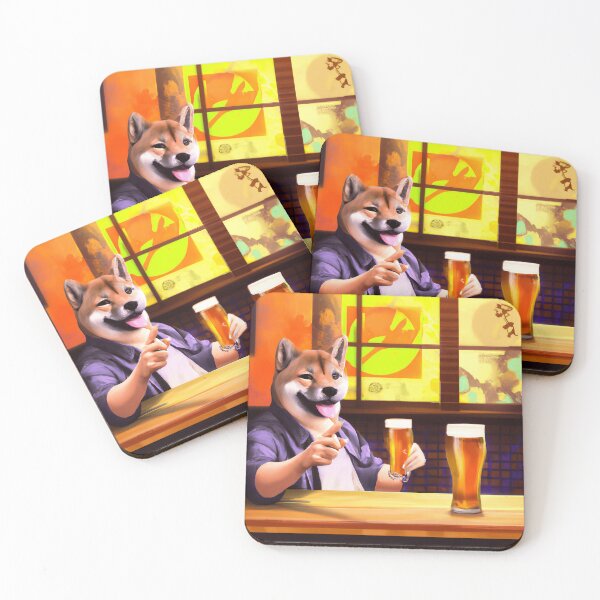 Item preview, The Slick Shiba: A Chill Shiba Inu Enjoying Beer in the Pub designed and sold by jerekunnas.