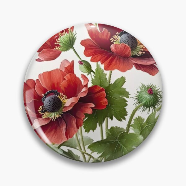 Item preview, Red Anemone Flowers  designed and sold by Vanover Designs.