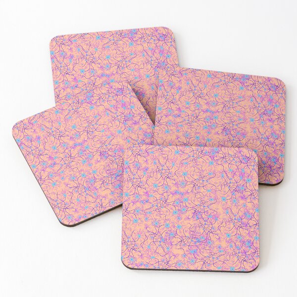 Item preview, Light Pink and Blue Neuron Pattern designed and sold by vividbiology.