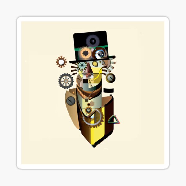 Steampunk Man Sticker