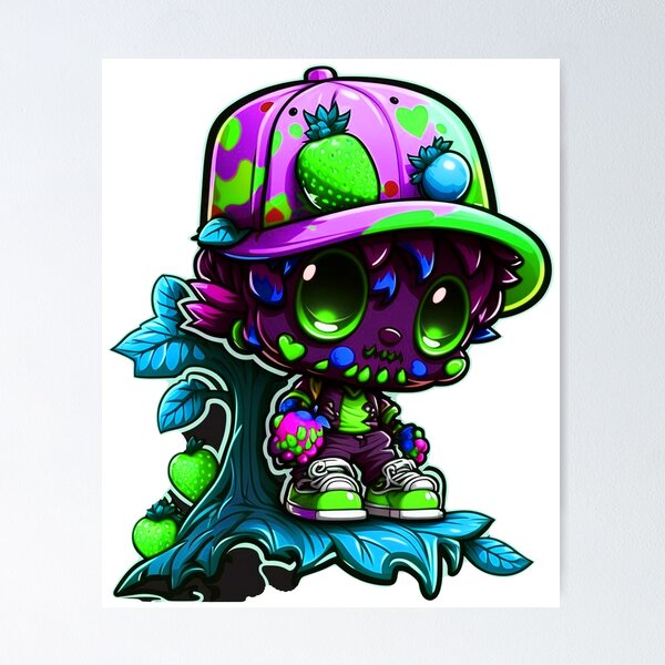 Item preview, Chibi Zombie halloween tae graffiti  monster sticker designed and sold by FunArt4You.