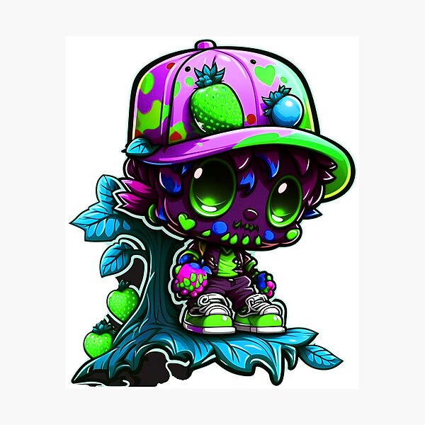Item preview, Chibi Zombie halloween tae graffiti monster sticker designed and sold by FunArt4You.