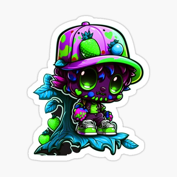 Item preview, Chibi Zombie halloween tae graffiti  monster sticker designed and sold by FunArt4You.