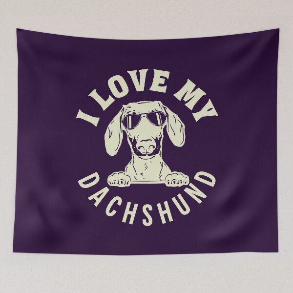 Item preview, I Love My Dachshund Retro designed and sold by Hic21.