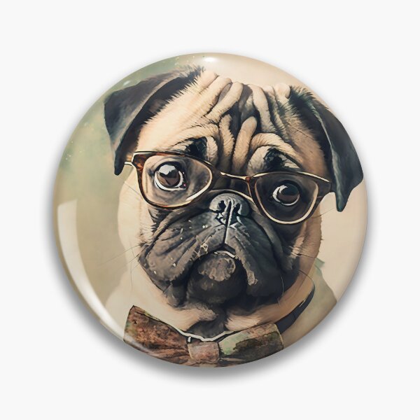 Item preview, Bumble, the short sighted pug designed and sold by EmilyDayDreams.