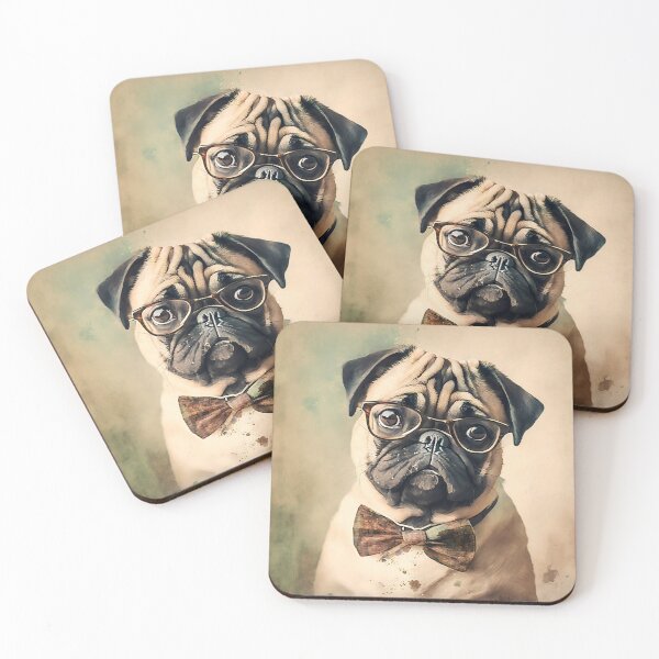Item preview, Bumble, the short sighted pug designed and sold by EmilyDayDreams.