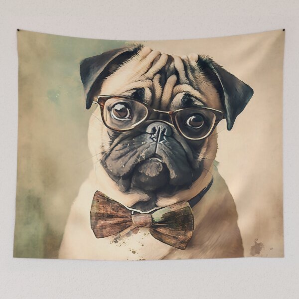 Item preview, Bumble, the short sighted pug designed and sold by EmilyDayDreams.