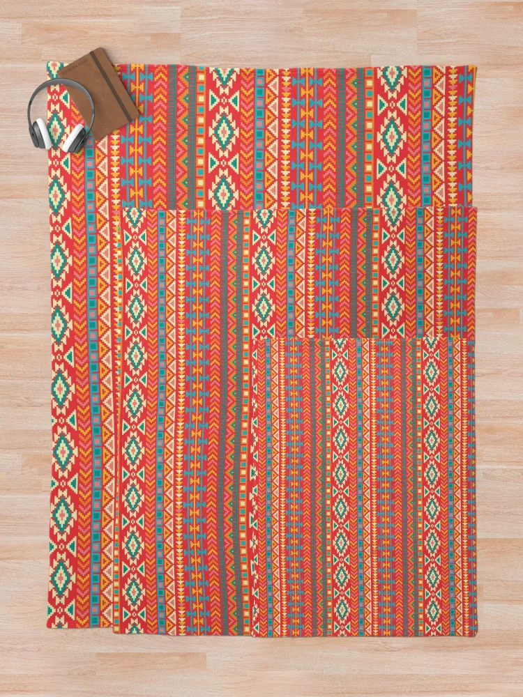 Thumbnail 5 of 6, Throw Blanket, Seamless Rugged , Native Pattern Rugged designed and sold by Yes-Monkey.