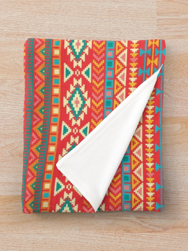 Thumbnail 3 of 6, Throw Blanket, Seamless Rugged , Native Pattern Rugged designed and sold by Yes-Monkey.