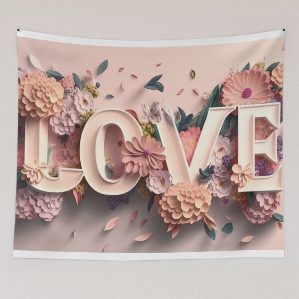 Item preview, Love Lettering with Flowers designed and sold by pedrogag.