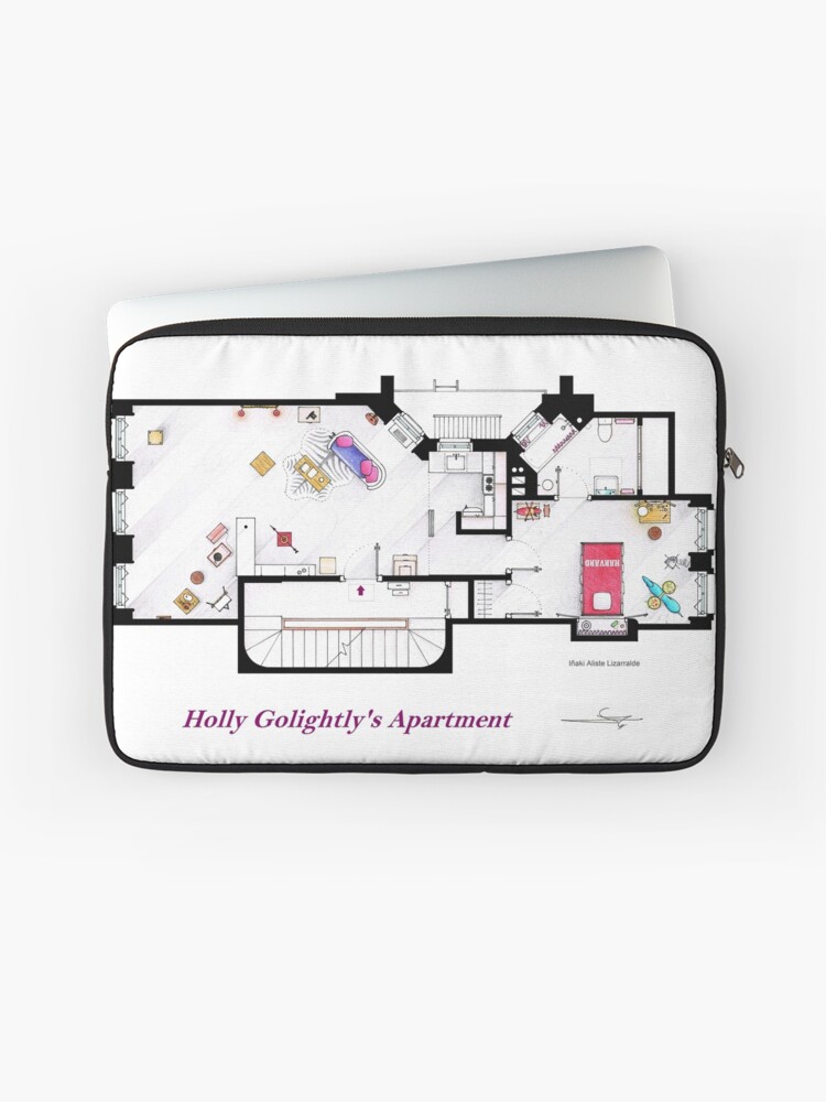 Breakfast At Tiffany S Apartment Floorplan Laptop Sleeve