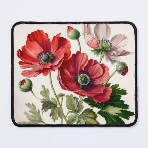 Item preview, Red Anemone Flowers  designed and sold by Vanover Designs.