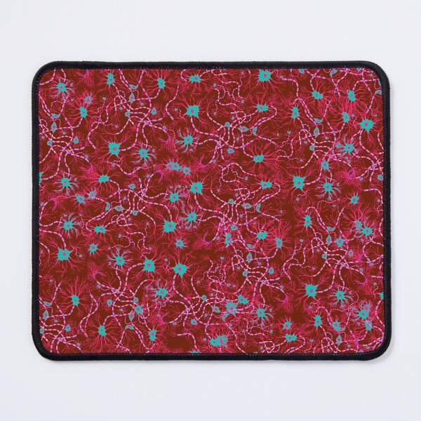 Item preview, Red and Turquoise Neuron Pattern designed and sold by vividbiology.