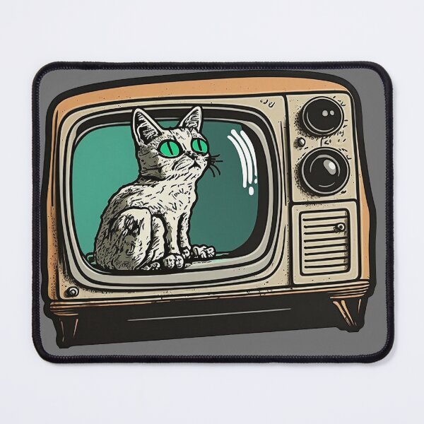 Item preview, Catflix 5 cutout version, cartoon ugly cat is in the television designed and sold by EmeraldeaArt.