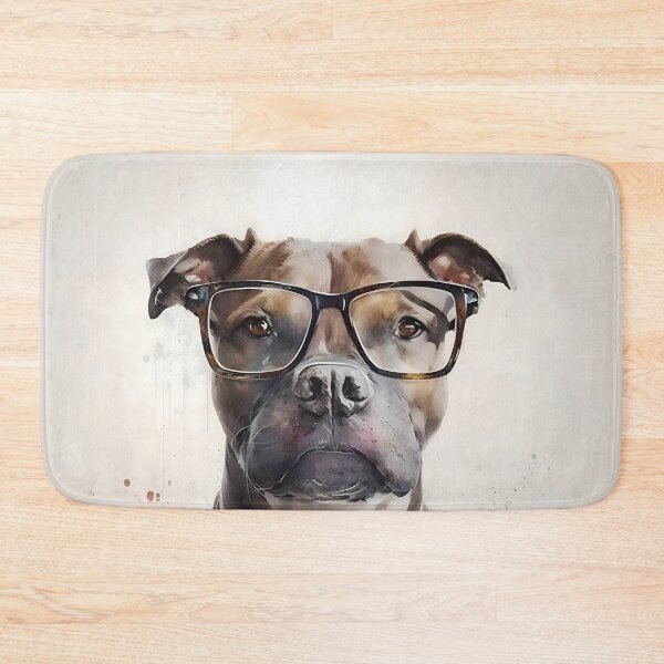 Item preview, Reggie, the short sighted Staffordshire bull terrier designed and sold by EmilyDayDreams.