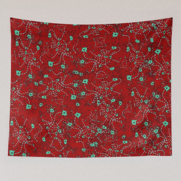 Item preview, Red and Green Neuron Pattern designed and sold by vividbiology.