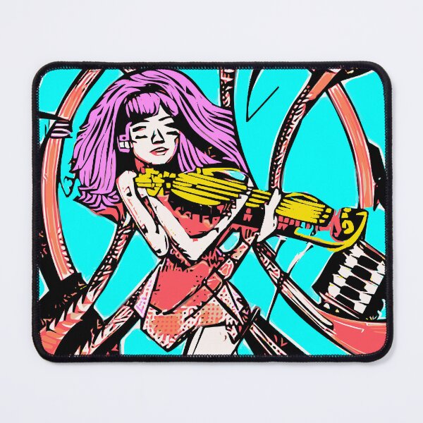 Item preview, "Electric Violinist in a orage Dress" designed and sold by FunnyShopGirl.