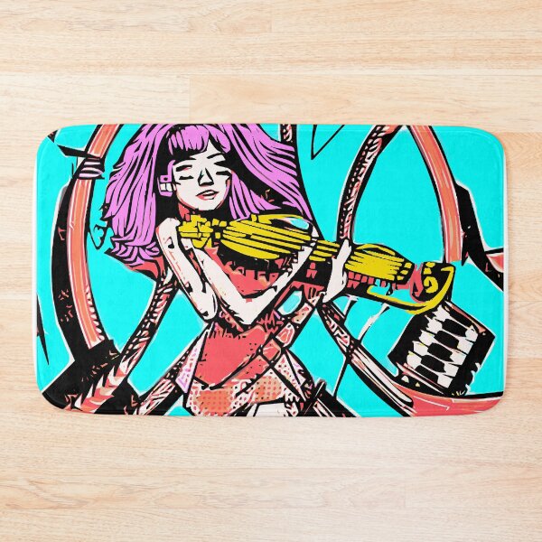 Item preview, "Electric Violinist in a orage Dress" designed and sold by FunnyShopGirl.
