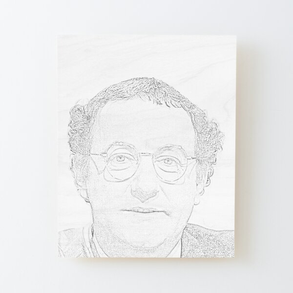 Coluche Impression montée sur bois