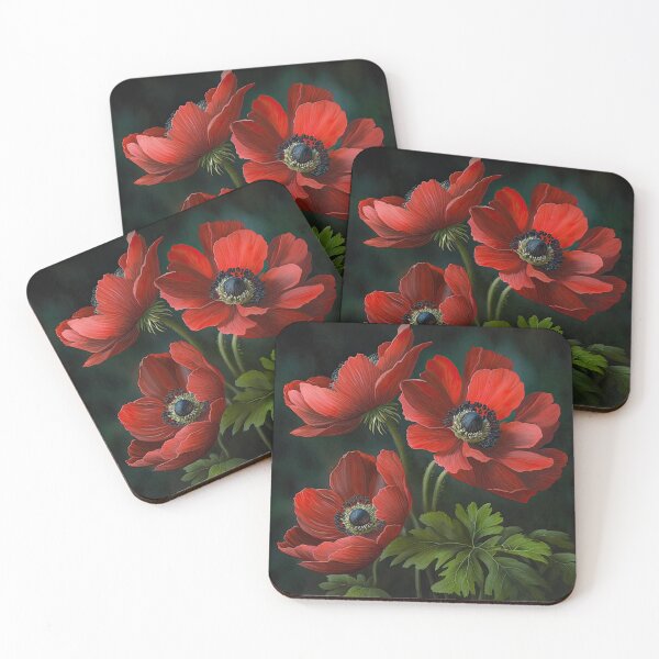 Item preview, Red Anemone Flowers  designed and sold by Vanover Designs.