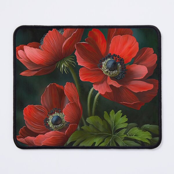 Item preview, Red Anemone Flowers  designed and sold by Vanover Designs.