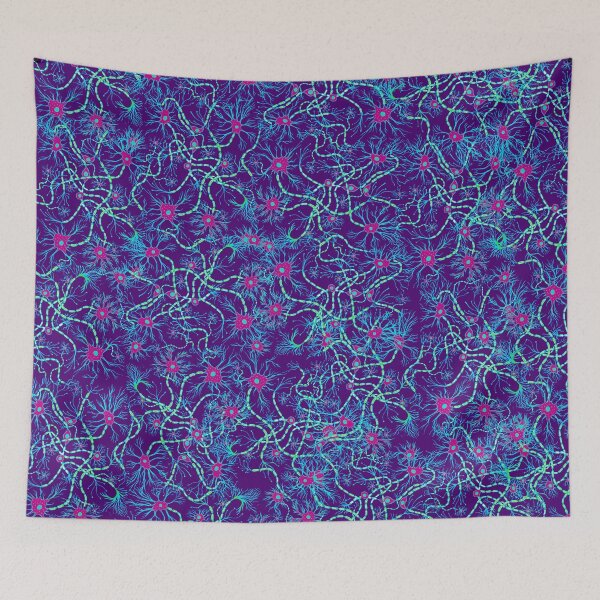 Item preview, Red and Purple Neuron Pattern designed and sold by vividbiology.