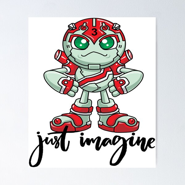 Item preview, Robot Robotic Artificial Intelligence Just Imagine Robotics I Love Building Robots Cartoon designed and sold by ProjectX23.