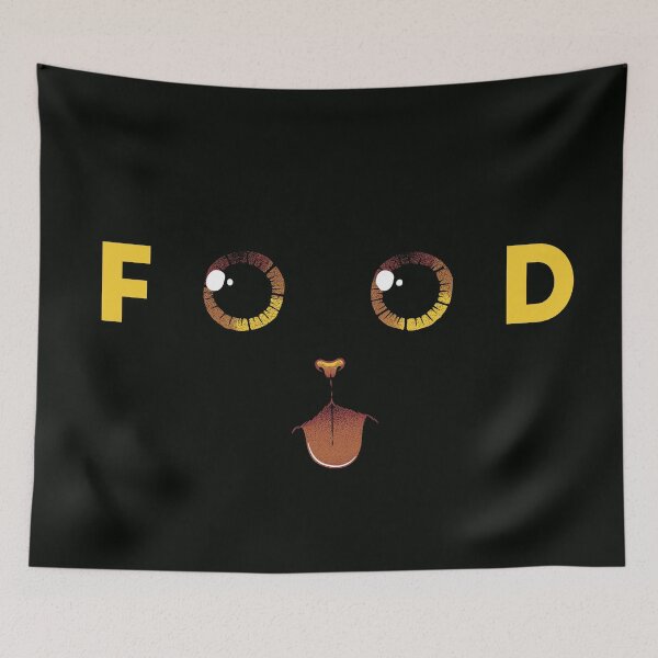 Item preview, Cat Food Cute Black Cat by Tobe Fonseca designed and sold by Tobe Fonseca®.