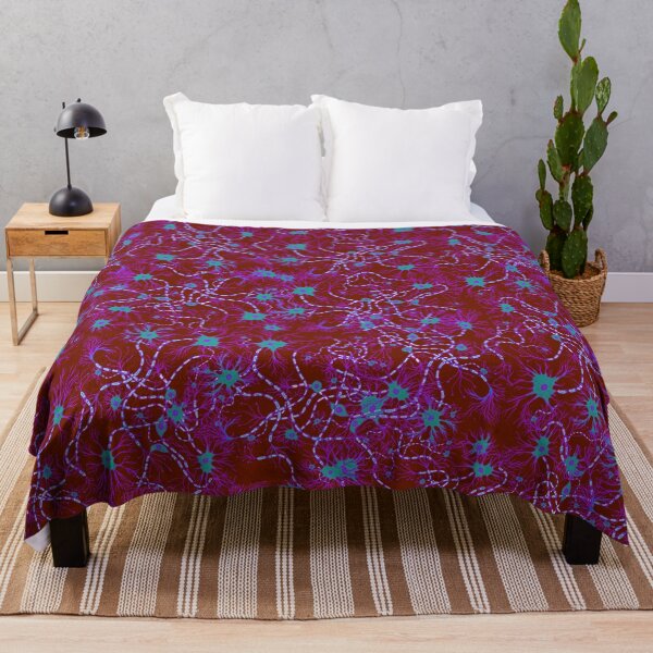 Item preview, Dark Red and Blue Neuron Pattern designed and sold by vividbiology.