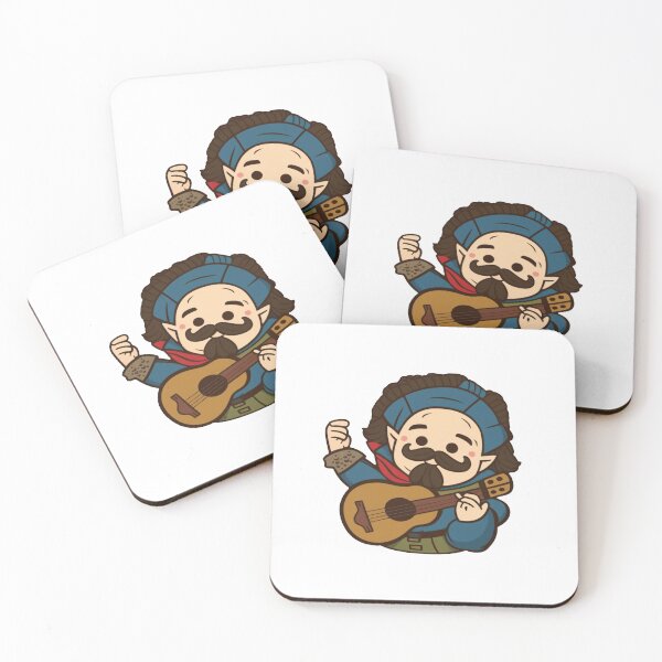 Item preview, Happy Bard with a guitar Sticker designed and sold by Digital-Space.
