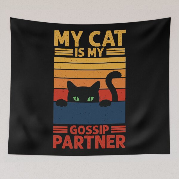 Item preview, My cat is my gossip partner designed and sold by Pixelish.