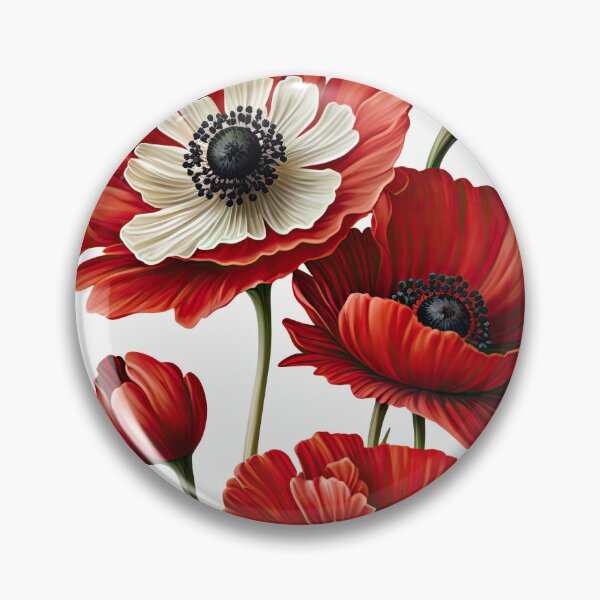 Item preview, Red Anemone Flowers  designed and sold by Vanover Designs.