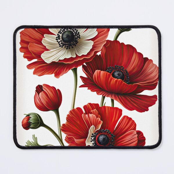 Item preview, Red Anemone Flowers  designed and sold by Vanover Designs.