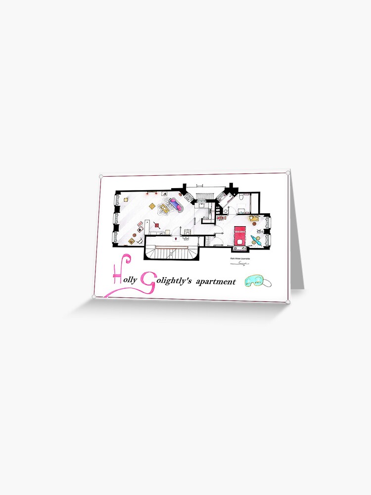 Breakfast At Tiffany S Apartment Floorplan V2 Greeting Card