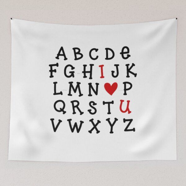 Aperçu de l'œuvre phabet ABC Je t'aime T-shirt Saint Valentin Coeur Cadeaux créée et vendue par FrankArt01.