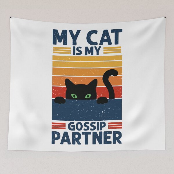 Item preview, My cat is my gossip partner designed and sold by Pixelish.