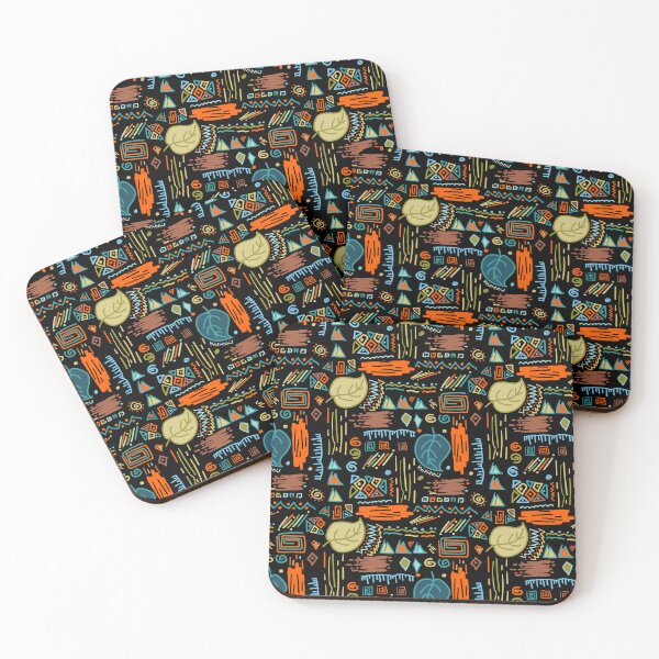 Item preview, Abstract tribal ethnic doodles pattern designed and sold by mrhighsky.