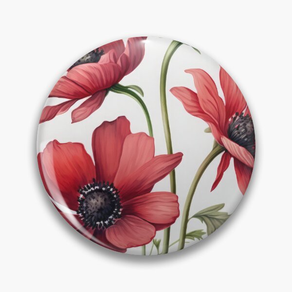 Item preview, Red Anemone Flowers  designed and sold by Vanover Designs.
