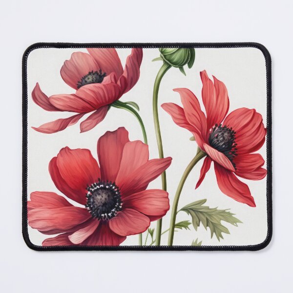 Item preview, Red Anemone Flowers  designed and sold by Vanover Designs.