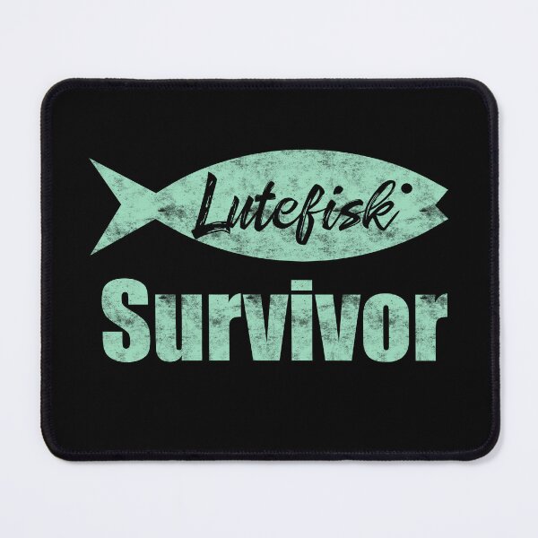 Item preview, Lutefisk Survivor  Funny Scandinavian Fishing Shirt designed and sold by funnytshirtemp.