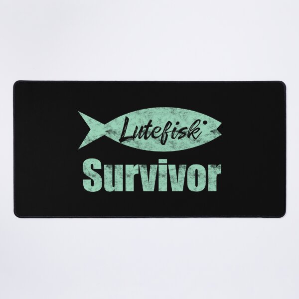Item preview, Lutefisk Survivor  Funny Scandinavian Fishing Shirt designed and sold by funnytshirtemp.