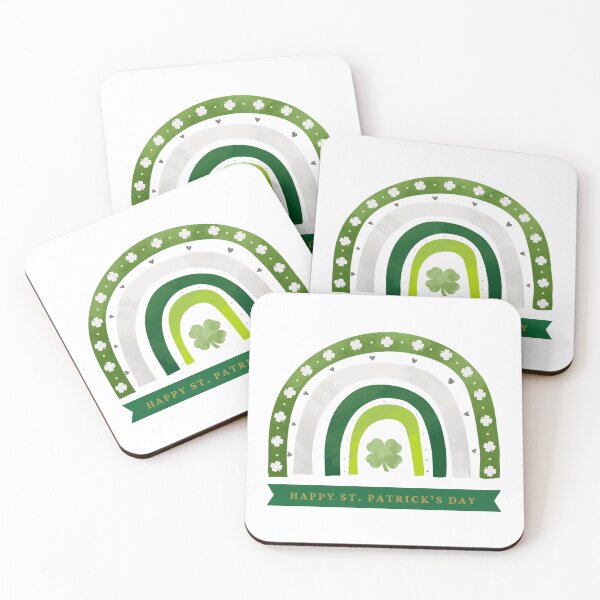Item preview, Happy St. Patrick's Day, Cute Green Rainbow Clover Lucky Charm designed and sold by uriwe.