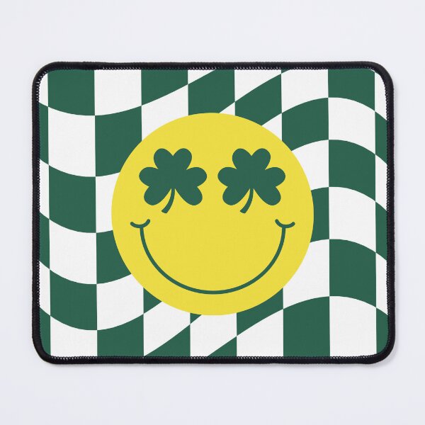 Item preview, Green Happy Smiley Face Shamrock For St Patrick's Day Gift designed and sold by BronikowskiART.