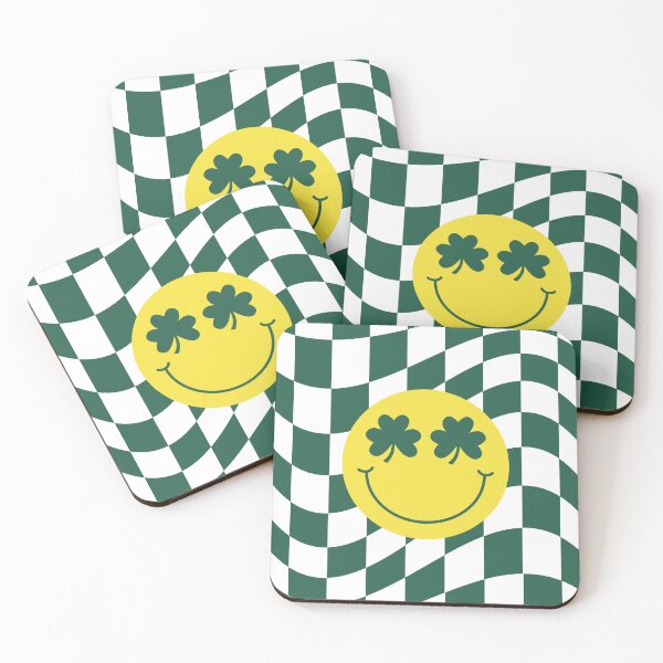 Item preview, Green Happy Smiley Face Shamrock For St Patrick's Day Gift designed and sold by BronikowskiART.